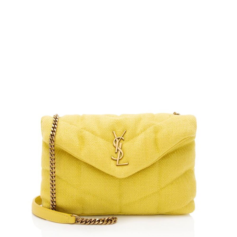 Saint Laurent Canvas Monogram Puffer LouLou Toy Shoulder Bag